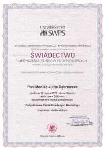 Dyplom Monika Dąbrowska